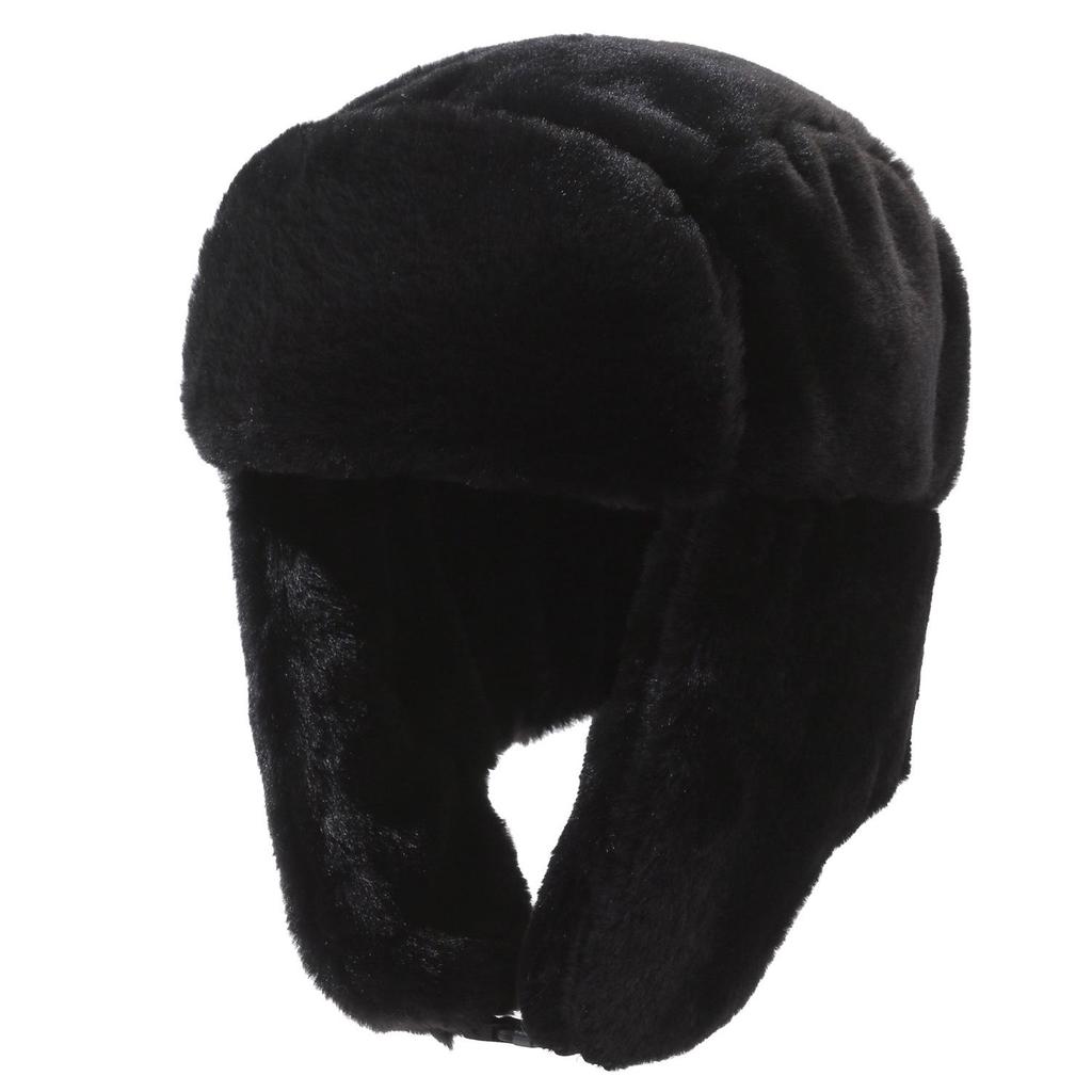 Women's Faux Rabbit Fur Winter Hat with Ear Protection, Cold-Proof, Thickened, Korean Style, Trendy and Warm for Outdoor Cycling.