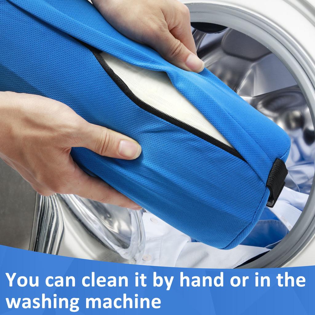 Round Lumbar Support Roll Memory Foam Roll Pillow with Adjustable Elastic Band Ergonomic Neckroll Pillow Portable Travel Bolster