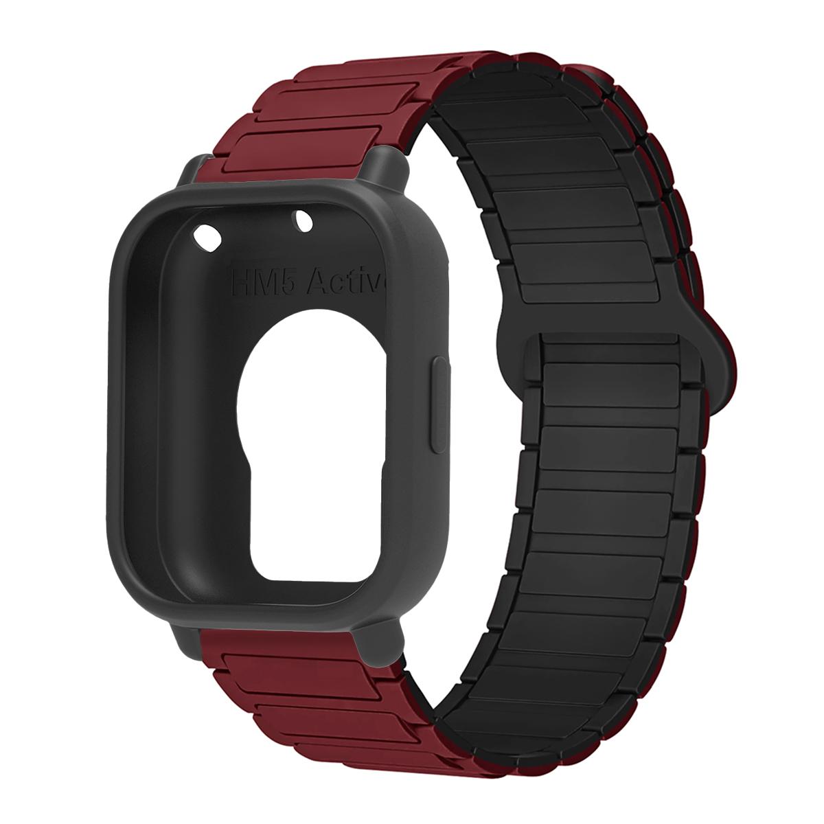 

Захисний чохол+силіконовий ремінець для Xiaomi Redmi Watch 5 active/5 Lite Повний захист екрану ТПУ М який чохол та магнітний спортивний ремінець Redmi Watch 5 Active