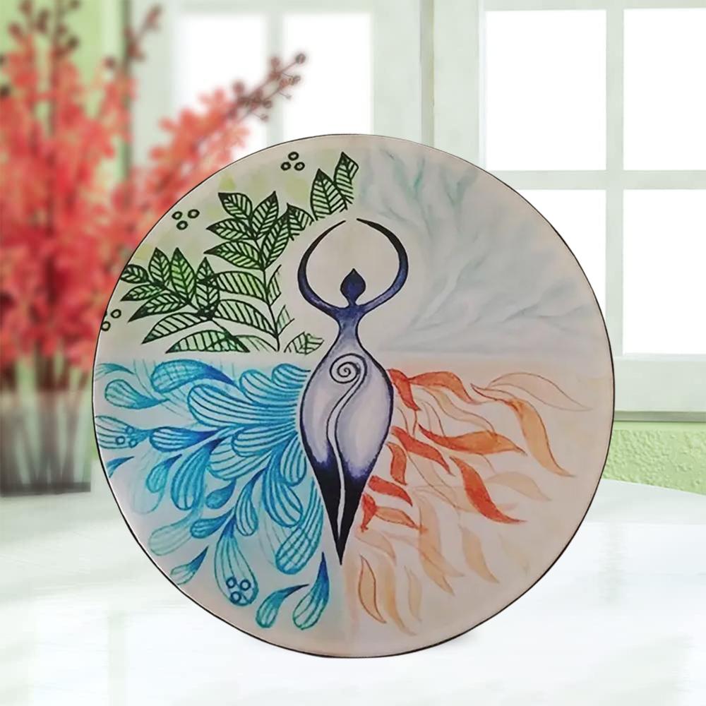 Shamanic Drum,10 Inch Hand Drum With Drum Stick, Sound Healer Shaman Drum For Spiritual Music, Reflection Meditation - Colored