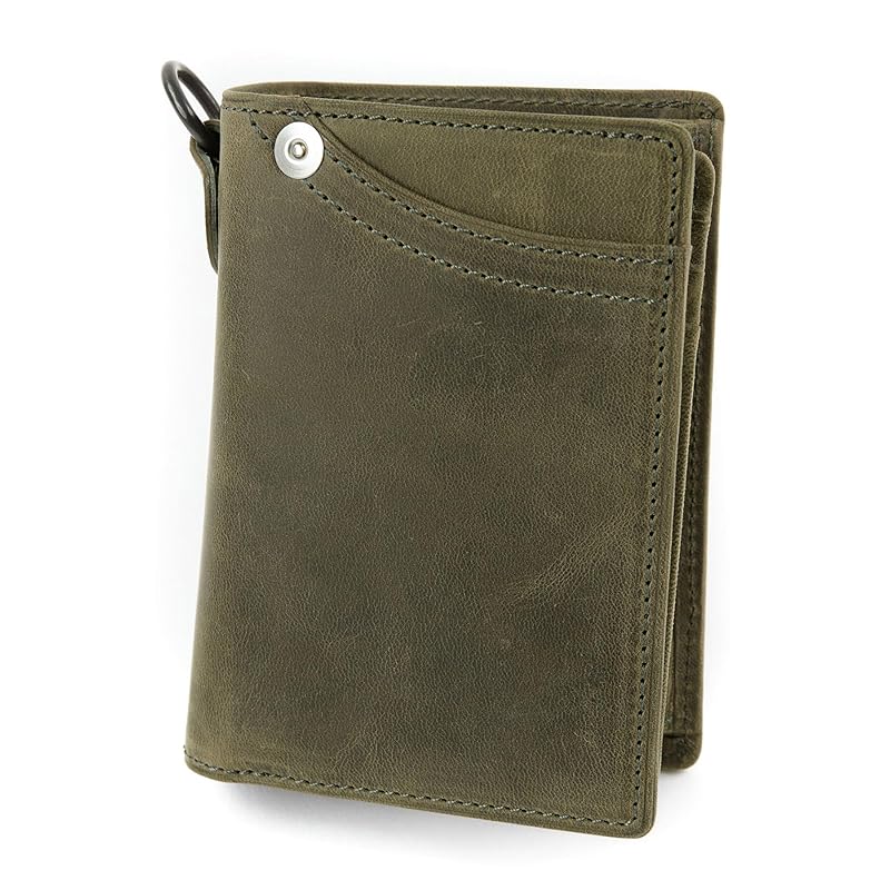 

[Corbo] bifold wallet Vertical genuine leather men s dark green CO-8JF-9978-DG