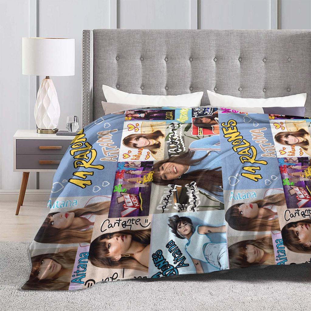 Spanish Singer Cute Aitanaed Album Blanket Decorative Flannel Throw Blanket For Couch Chair Soft Warm Quality Bedspread Gift