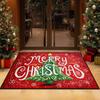 Christmas Tree Pattern Non-slip Entrance Door Mat Easy Cleaning Large Size Living Room Rugs Soft Red Green Room Decor Carpet