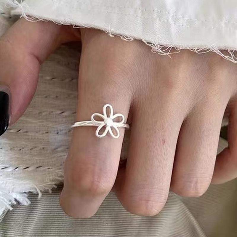 Korean Style Irregular 925 Sterling Silver Women's Versatile Ring, Non-Fading Niche Ins Design