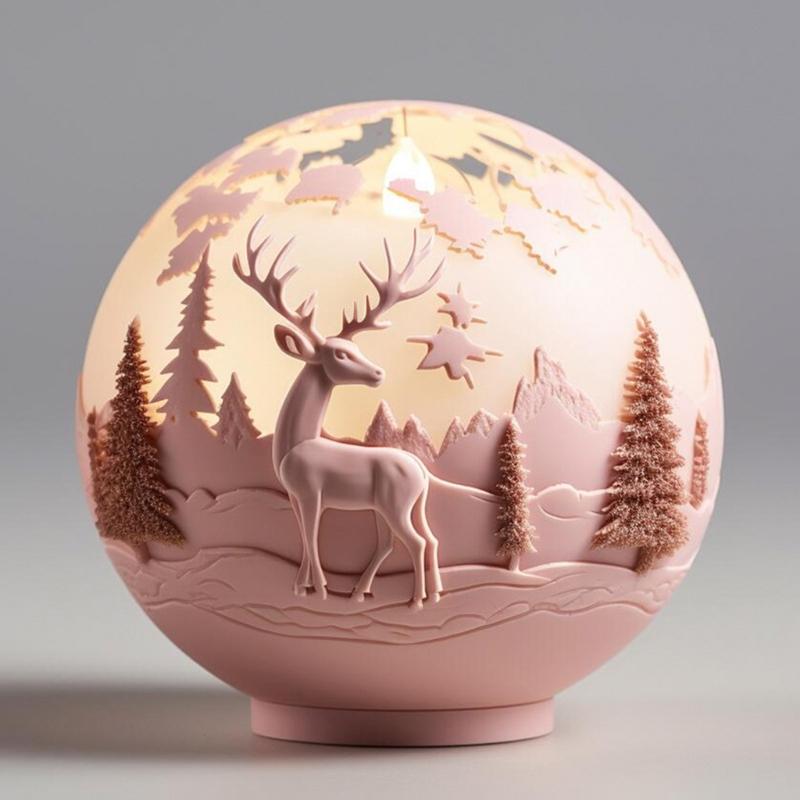 4Pcs Christmas Theme Candle Molds for Candle Soap Plaster Decoration Room Ornaments Christmas Decoration Resin Craft