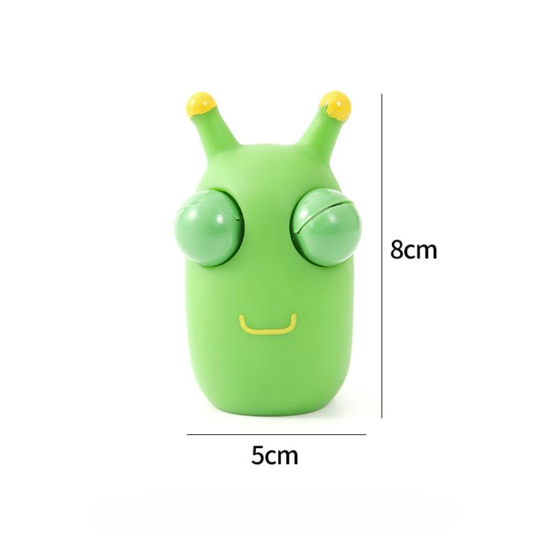 1/5PCS Novelty Eye Popping Squeeze Toy 3D Big Eyeball Bouncing Toy Green Bug Squeeze Toy Stress Relief for Adults and Children