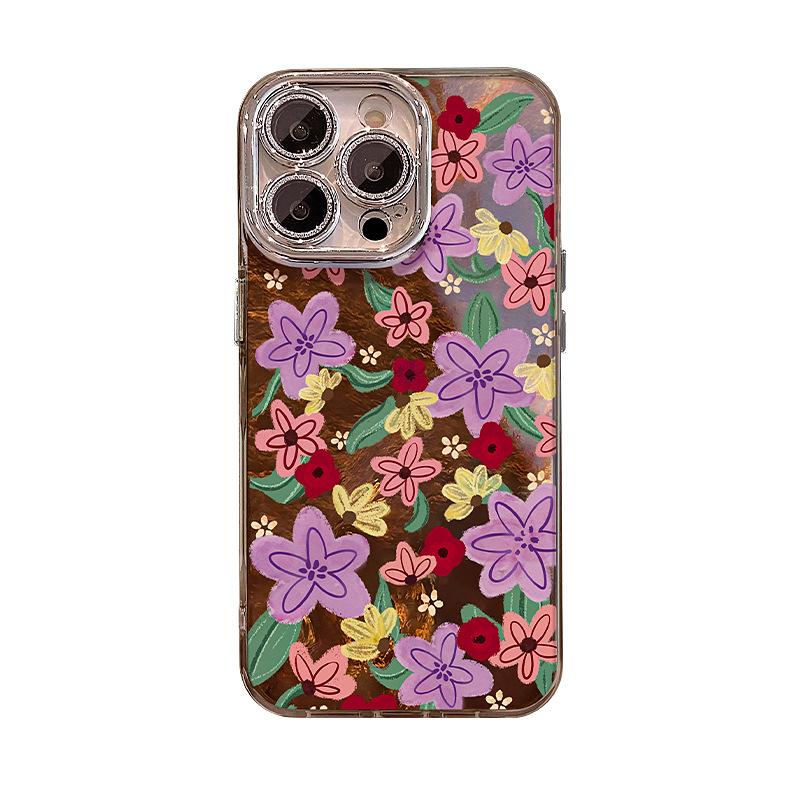 Graffiti flower plush lanyard for apple 17 mobile phone case mate80promax autumn and winter 16 high-value girls