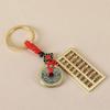 Vintage Lucky Finely Crafted Pure Copper Gourd With Five Emperors CoinsKeychain Charm Feng Shui Keyring Wealth-Attracting Decor