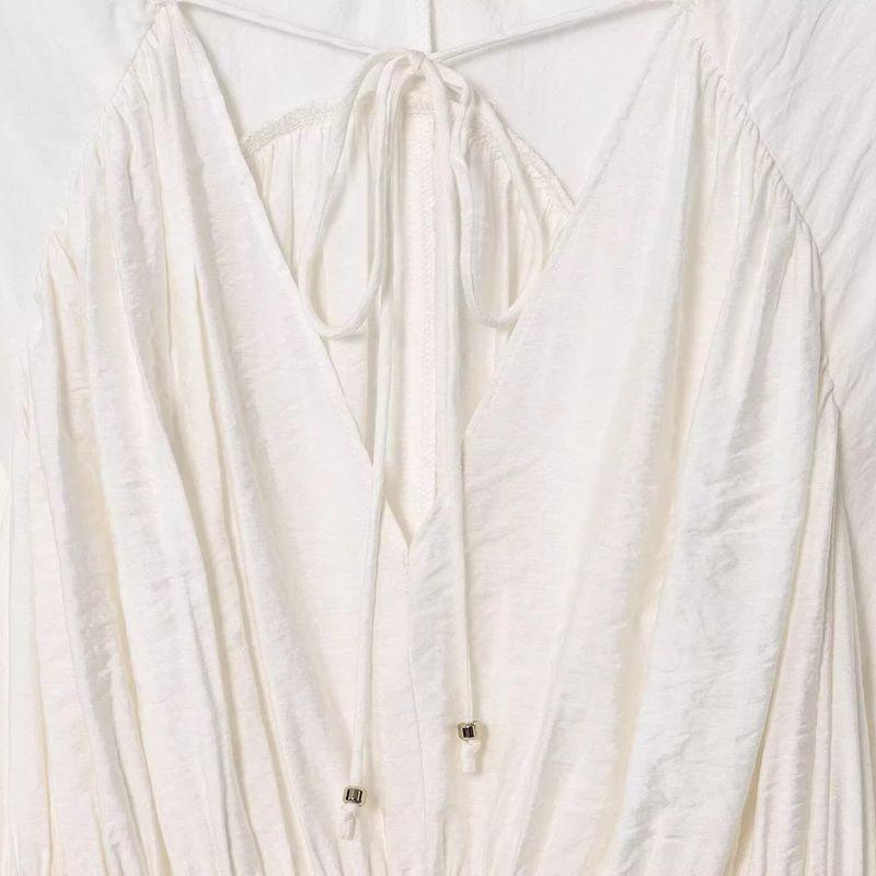 Araltay New Arrival Fashion Style Women's Clothing Fashion All-Match Minimalist Pure Color Ruched Shirt Tops 1300636