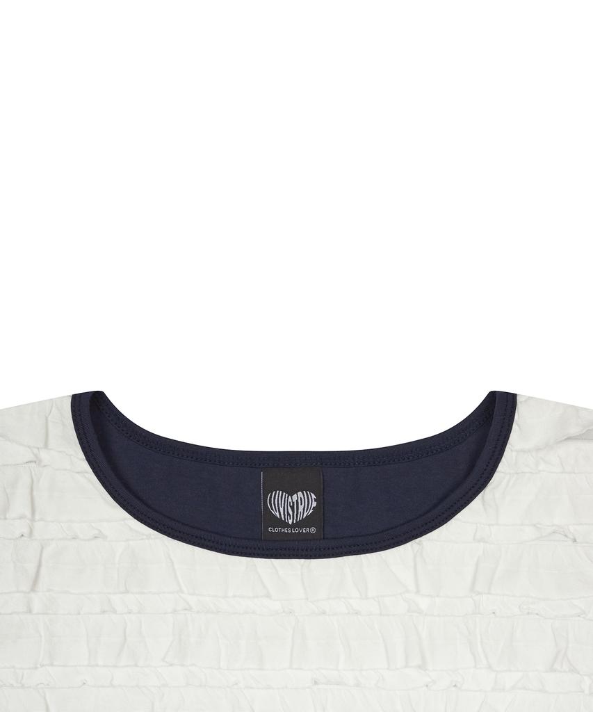 LUVISTRUE Sm Frill Tee(Navy)
