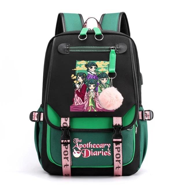 Large Capacity Schoolbag with Shoulder Strap; Student Three-piece Pencil Case Set