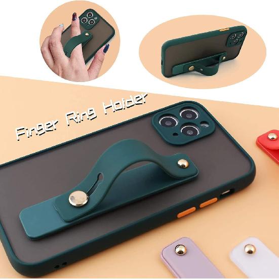 siduater Strap Case for 6.7" iPhone 15 Plus with Wristband Kickstand, Clear Soft TPU Protective Shockproof Bumper Rugged Cover, Adjustable Hand Grip