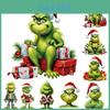 Kreatywna Akrylowa Dekoracja Choinkowa Grinch Kreskówkowa Ozdoba Do Domu I Samochodu