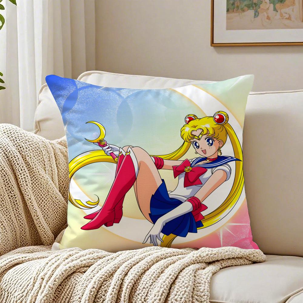 anime magical SSailor MMoon Cushion Cover Pillowcase Antidustmite living Room Sofa Decor Cushion Room