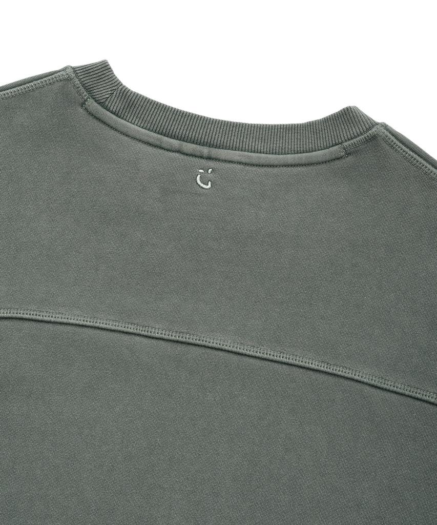 WACKY WILLY Logo Pigment Sweatshirt Green