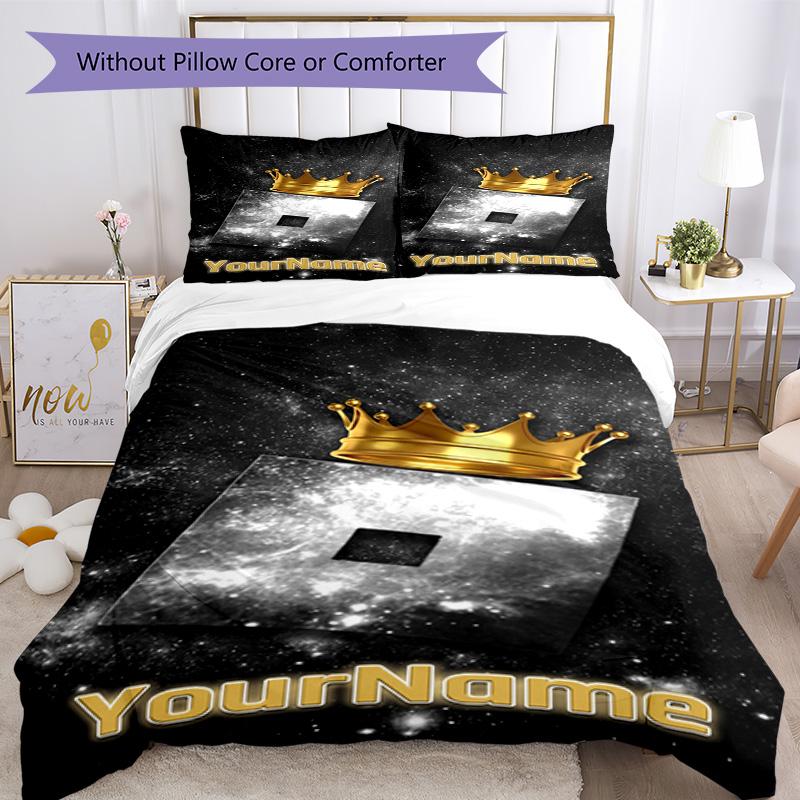 Roblox 46 Customize your name Bedding Set Breathable Duvet Cover with Pillowcases Home Decoration Birthday Gift