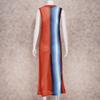 New Vintage Colorful Knit Bikini Cover Up Sexy Knit Cutout Side Slit Tank Top Long Dress Women Beach Swimwear Cover Up Q1403