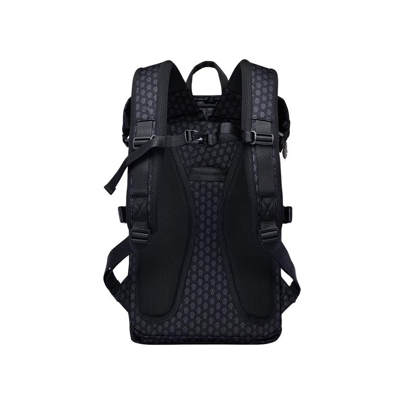 Anta Kyrie Series Fashion Trend Versatile Flyknit Jacquard Fabric Backpack Unisex Backpack Basic-Black 192521155-1
