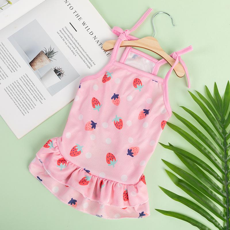 Spring/Summer Pet Suspender Dress for Dogs and Cats - Bichon & Teddy Print