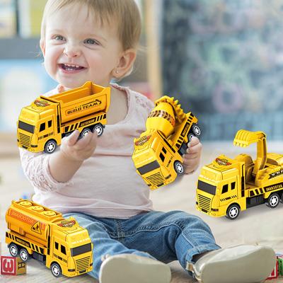 1 Stück Pädagogische Autos Kinder Kind Rückziehspielzeug Krieger Ingenieurfahrzeug Modell Vier Miniautos