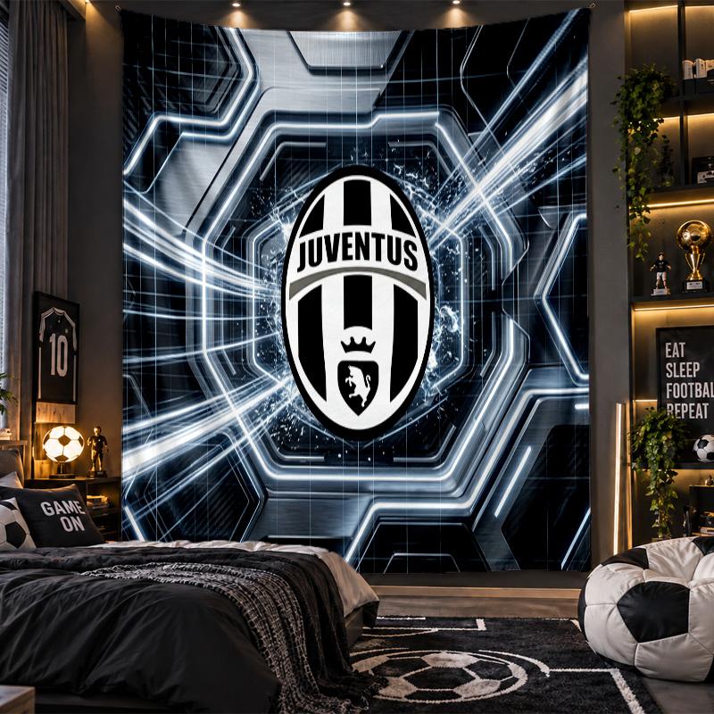 Arazzo da Appendere a Parete Tessuto Stampato Juventus FC per Soggiorno Camera da Letto Decorazione per la Casa