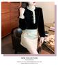 Women's Gold Velvet Lace Top - Stylish Spring/Autumn/Winter 2024