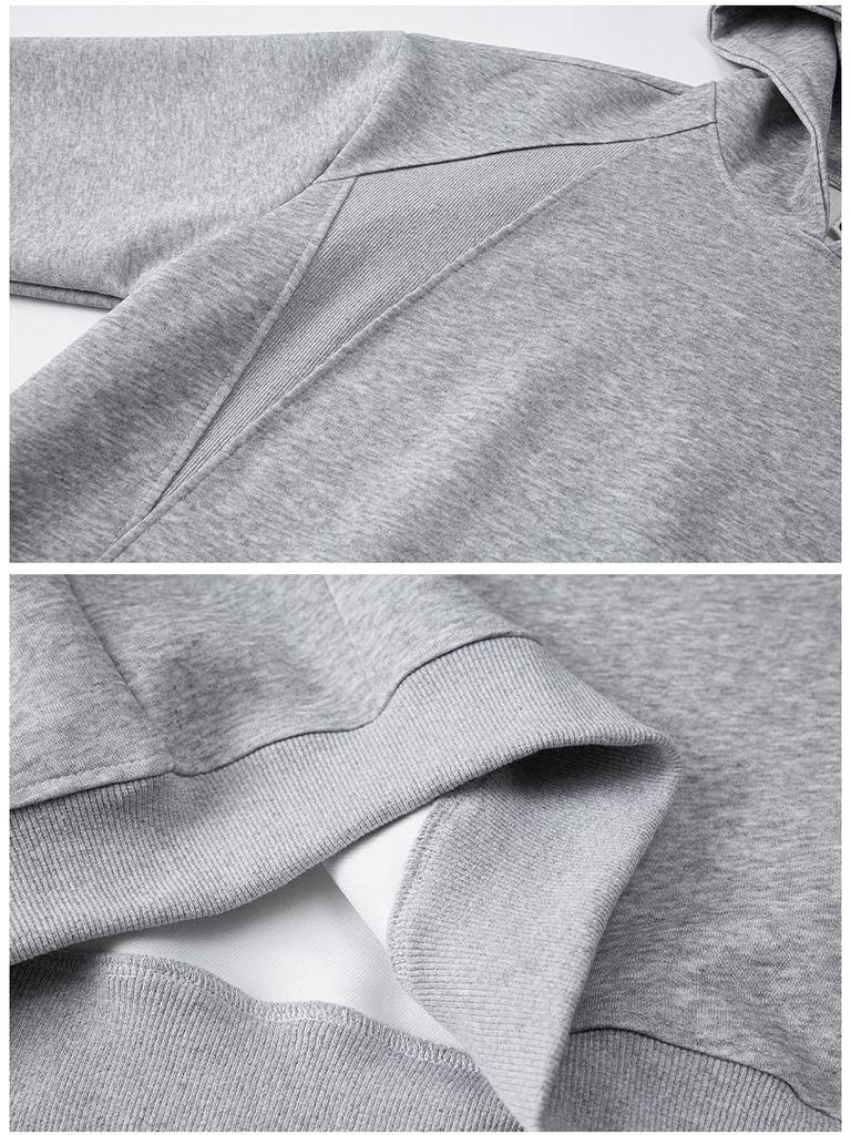 Men's Non-Slip Color Block Cotton Hoodie with Drawstring