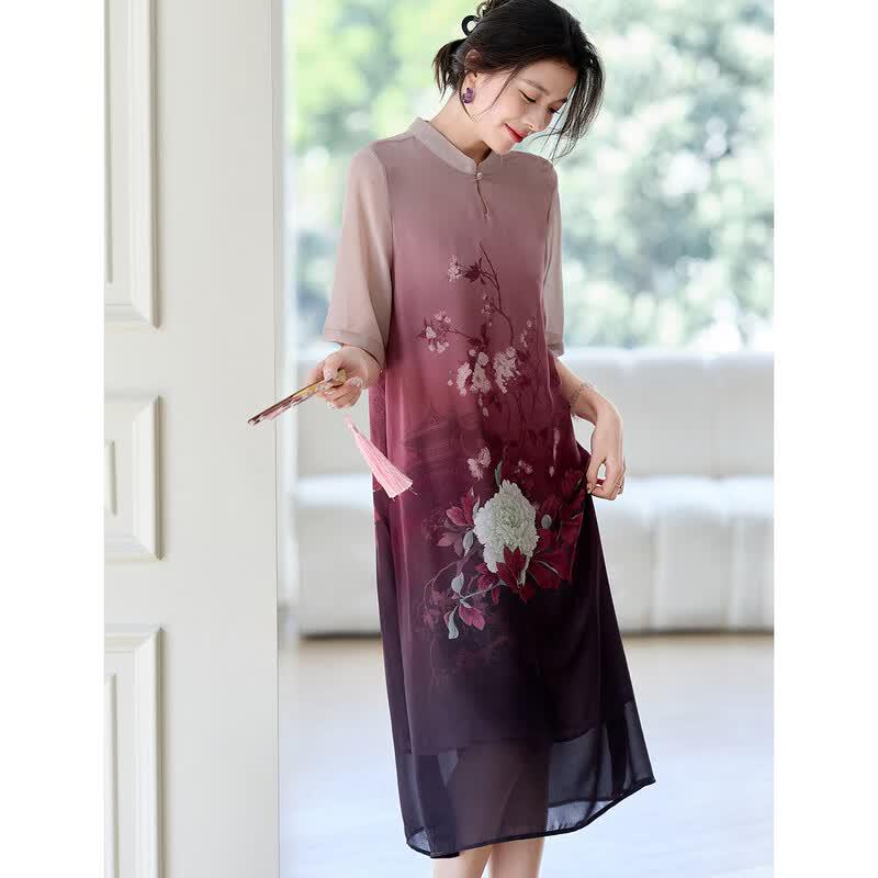 ORIGIN Women s Rose Pink Floral Midi Dress L роза розовый