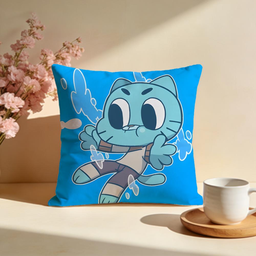 Stylish TThe Amazing World of Gumballable Cushion Cover Stylish Washable Pillow Cover Ideal for Couch Bedroom Car Decoration