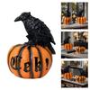 Festival Crow And Pumpkin Resin Statue Halloween Decoration For Indoors Outdoor Party Homes Decors