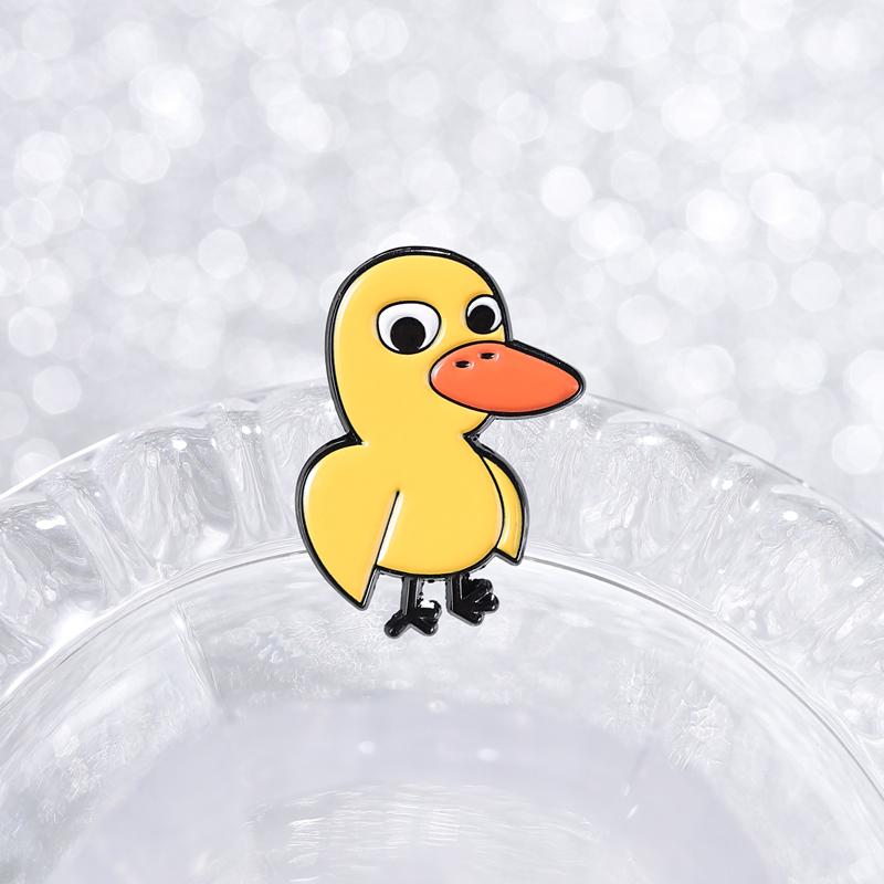 The Duck Song Enamel Pins Cartoon Animal Memes Brooches Lapel Badges Funny Ducklings Jewelry Gift for Kids Friends