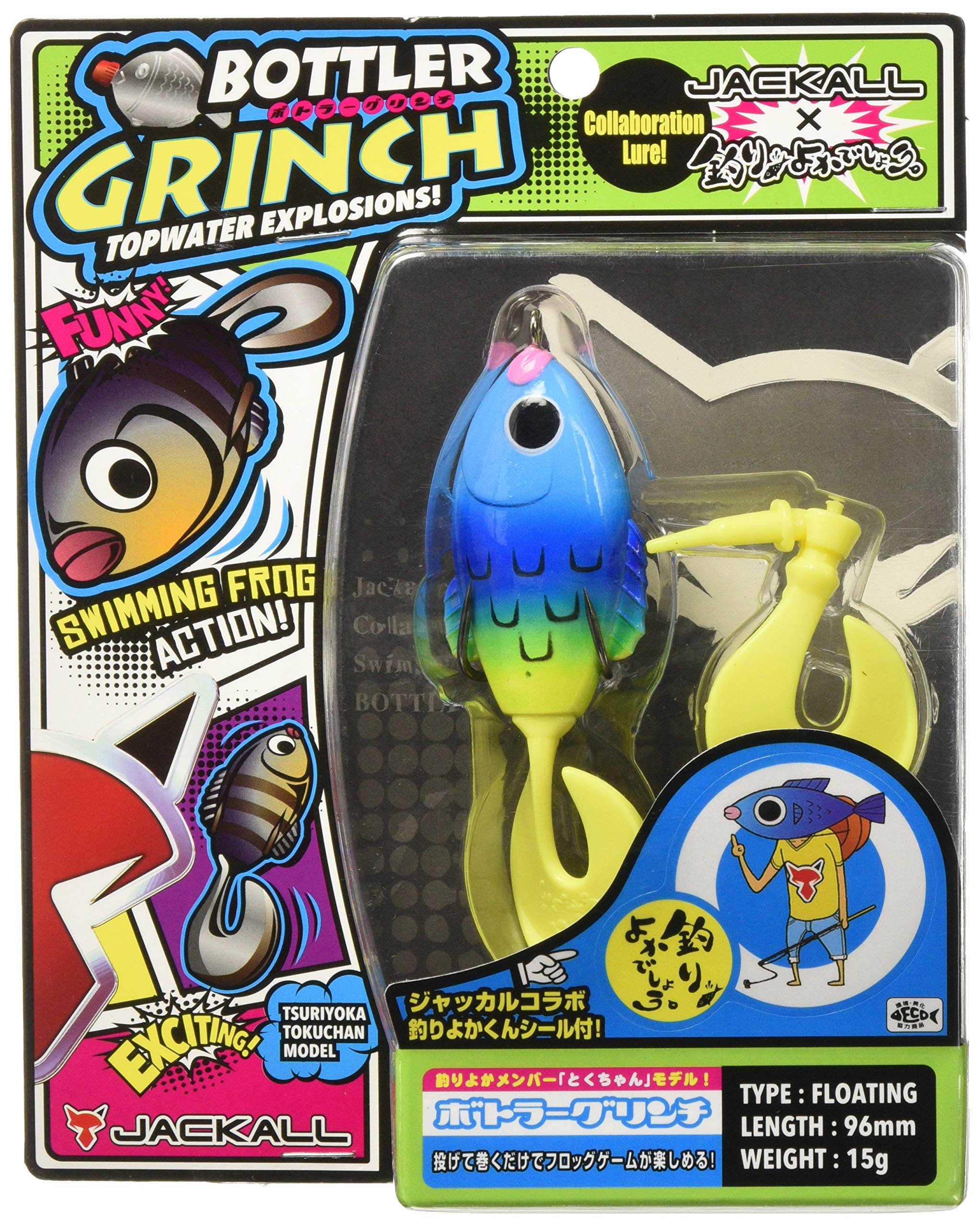 

JACKALL Tsuriyoka Collaboration Lure Frog Bottler Grinch 96mm 15g Tsuriyokakun
