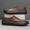 Handmade Genuine Leather Men's Casual Shoes Comfortable Moccasins Men Business Flats Shoes Driving Shoes