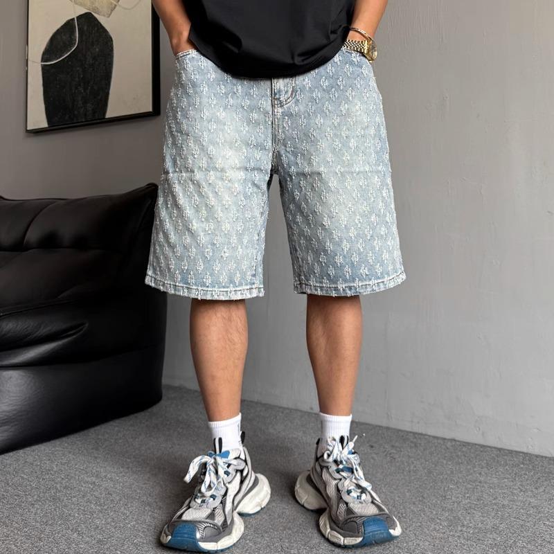 Trendige Herren-Shorts im amerikanischen Stil, locker, gerade, lässig, mittellang, für den Sommer