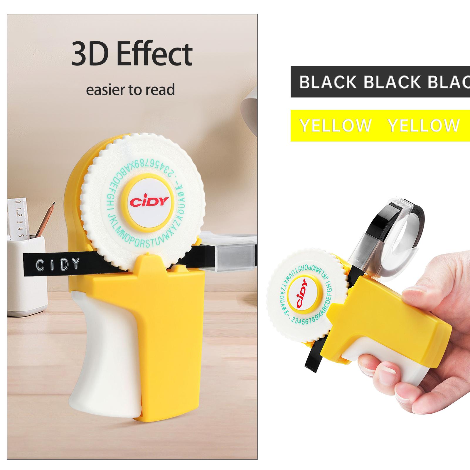 

Ручная машина для 3D-тиснения этикеток DIY Мини-пишущая машинка с 2 рулонами ленты для этикеток 9 мм * 300 см