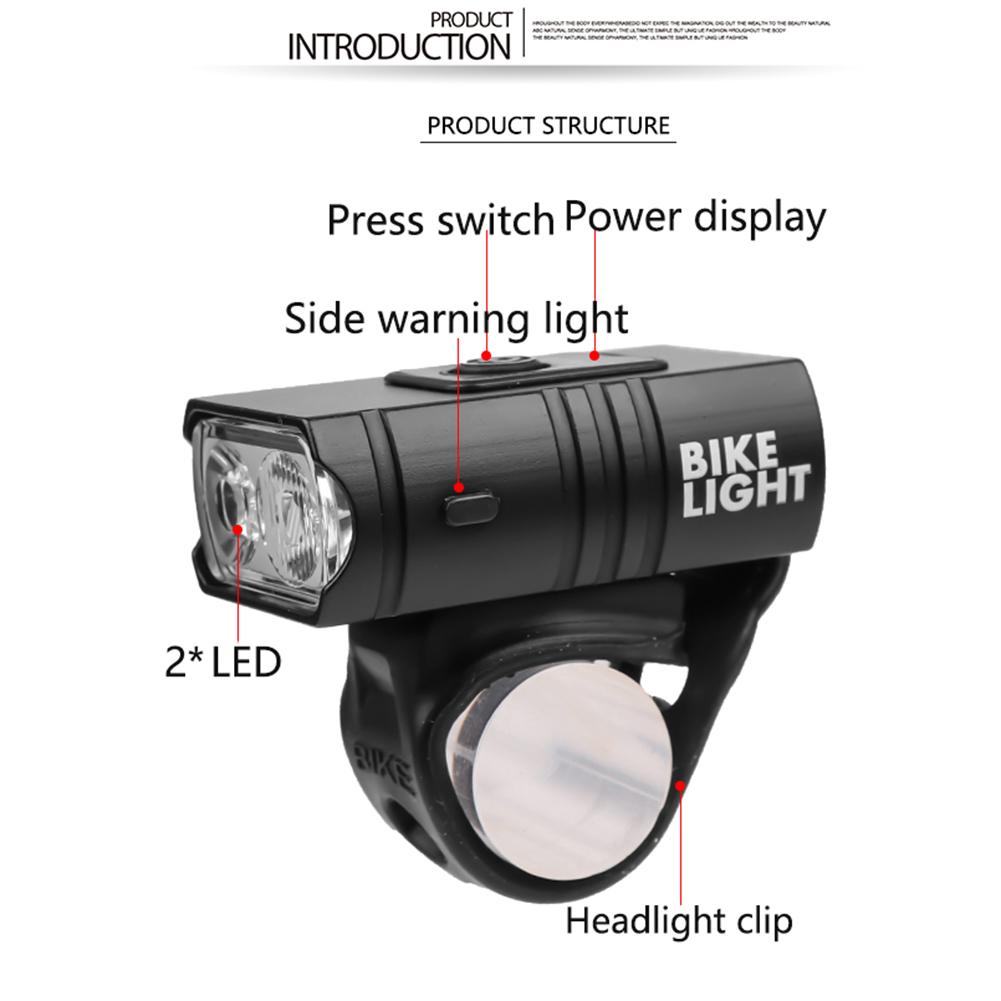 Bright Bicycle Light T6 LED Front Light USB Rechargeable Mountain Bicycle Lamp 800LM Bike Headlight Flashlight Cycling Scooter