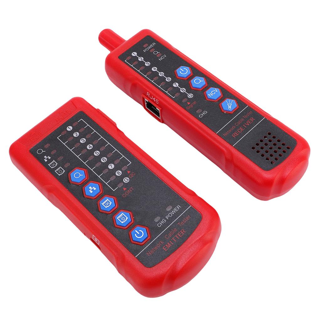 Network Cable Tester Emitter Receiver Ethernet Telephone Line Continuity Test Tool Kit for CAT5