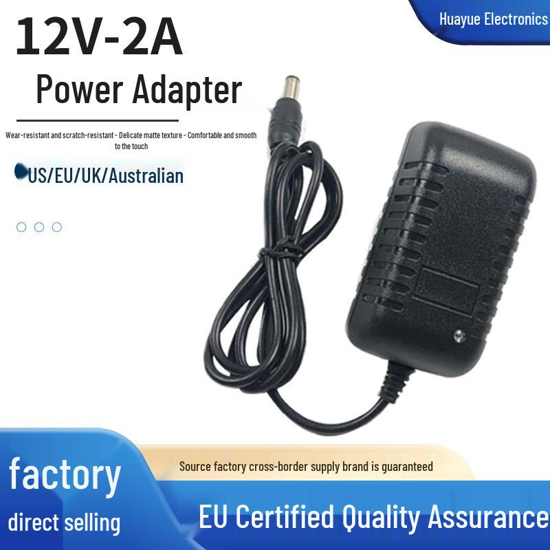 

12V 2A Indicator Light Power Adapter for Set-Top Box, Security Camera, and Monitor