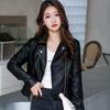 New leather motorcycle jacket, slim fit, punk style small jacket