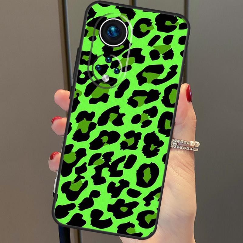 Leopard Print Black Cheetah Pattern Cover For Honor 50 Lite Case For Huawei P20 P30 P40 Pro Nova 9 5T P Smart 2021 8X 9X 10i