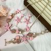 Themed 4 Piece Shell Necklace Collection Sensitive Skin Friendly Alloy Jewelry For Summer Vacation