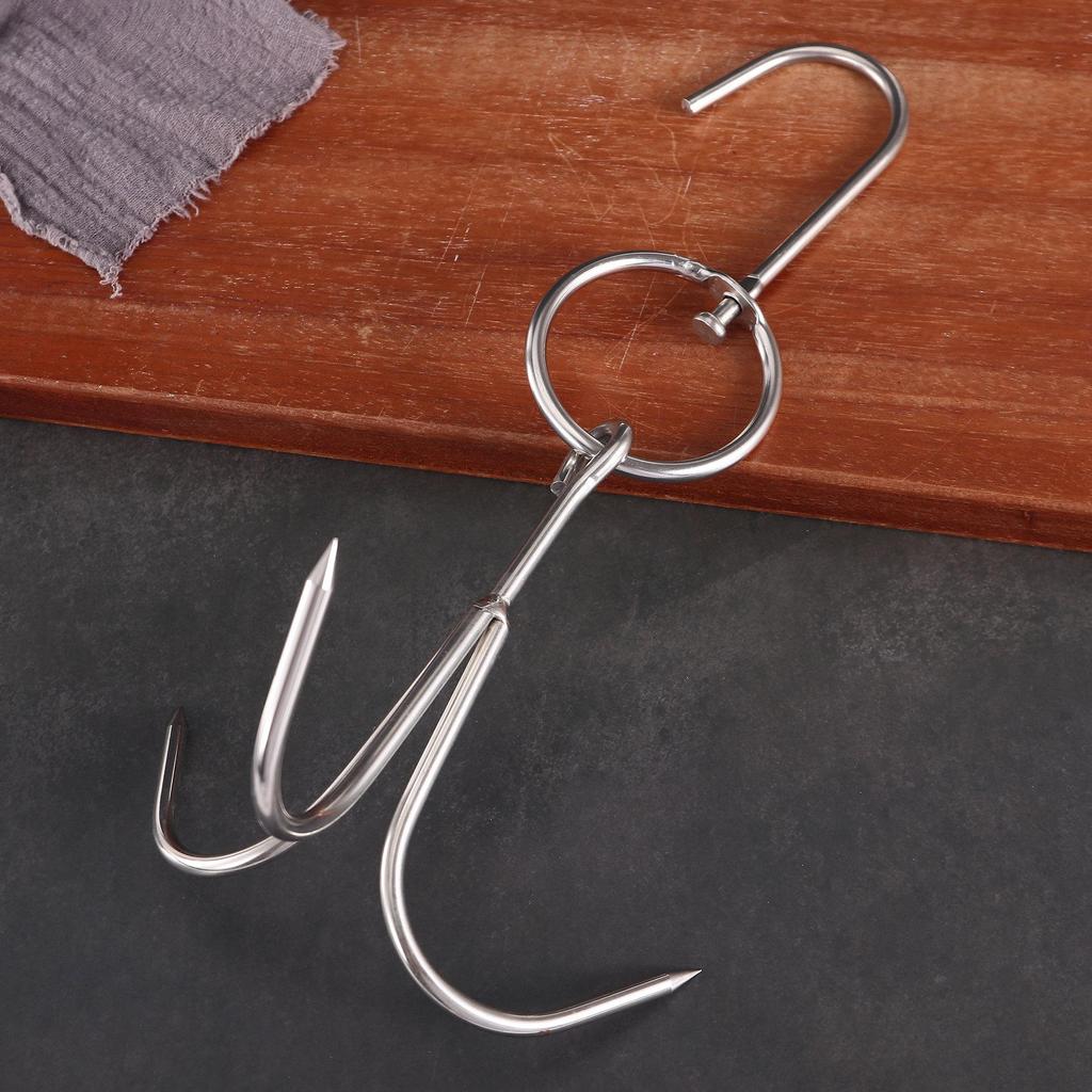 Stainless Steel Double Meat Hook for Hanging and Slaughtering