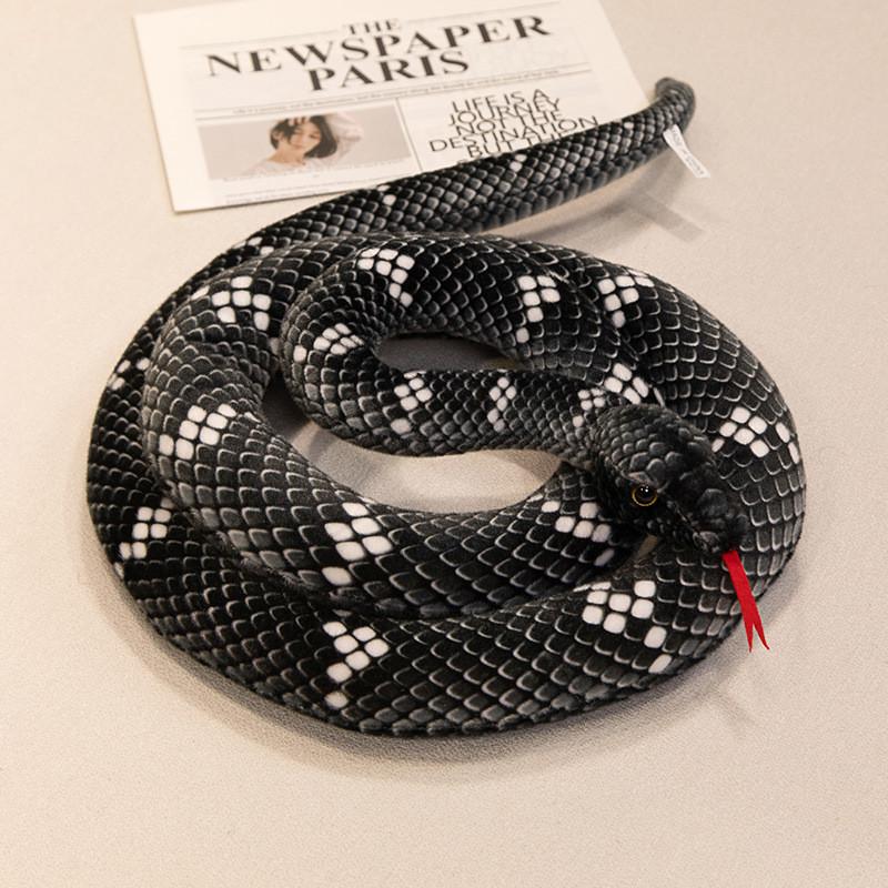 Peluche Realistico di Serpente Grande Pitone Animale di Peluche Per Bambini Bambola Scherzo Spaventosa