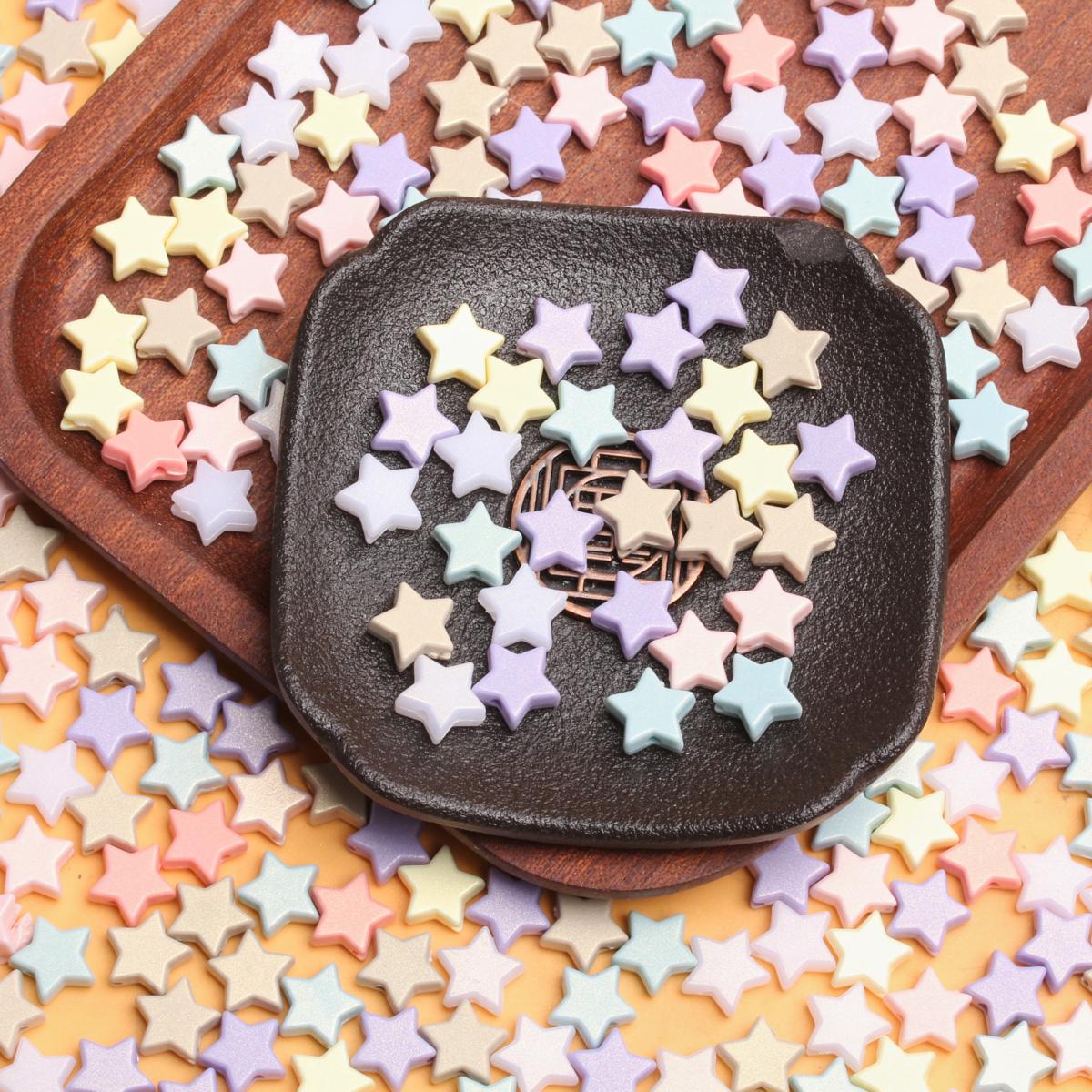 

500 г около 2000 шт. свободные бусины-разделители DIY аксессуары акриловое ожерелье 11 мм для изготовления ювелирных изделий браслет с пятиконечной звездой ручной работы