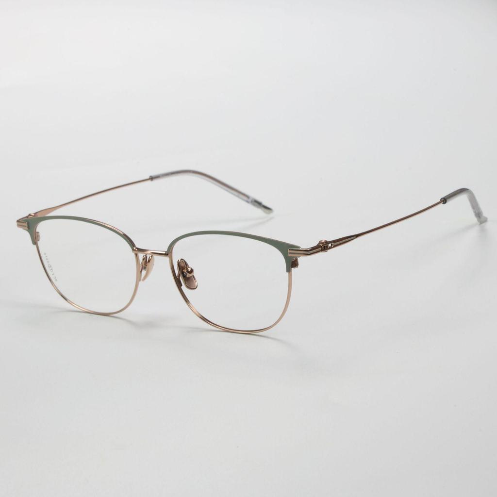 Women's Fashionable Pure Titanium Myopia Glasses Frame, Thin Eyebrow Design - Fits Prescription Lenses, Style 8125