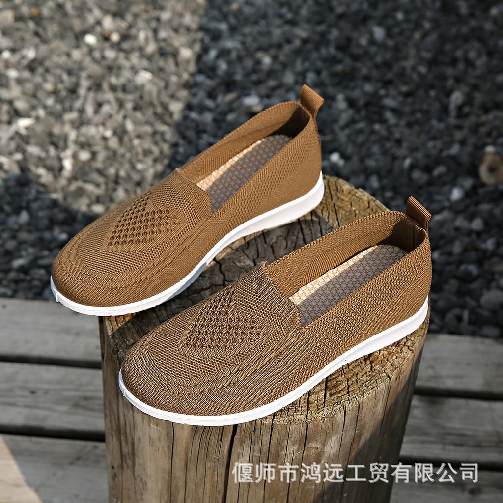 Foreign trade shoes women's spring and autumn large size women's casual single shoes one pedal old Beijing cloth shoes sticker