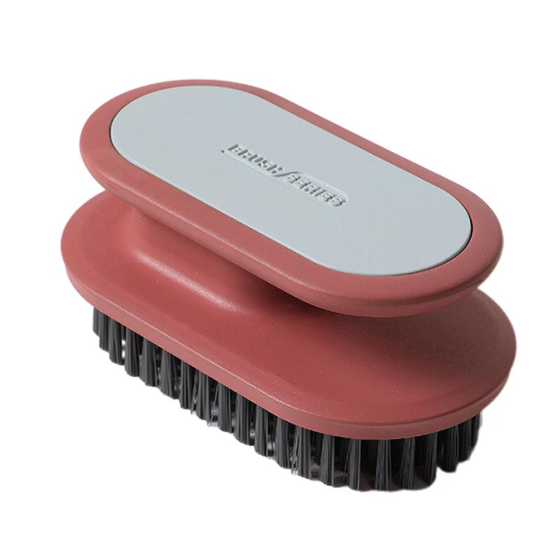 

Щетка для мытья с мягкой щетиной, для стирки одежды, обуви, чистящая щетка для дома, портативная, с пластиковой ручкой красный