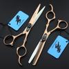 6.0 Inch God Walker Hairdressing Scissors with Rich Gold Bamboo Handle - Straight & Thinning Shears Available In Multiple Colors