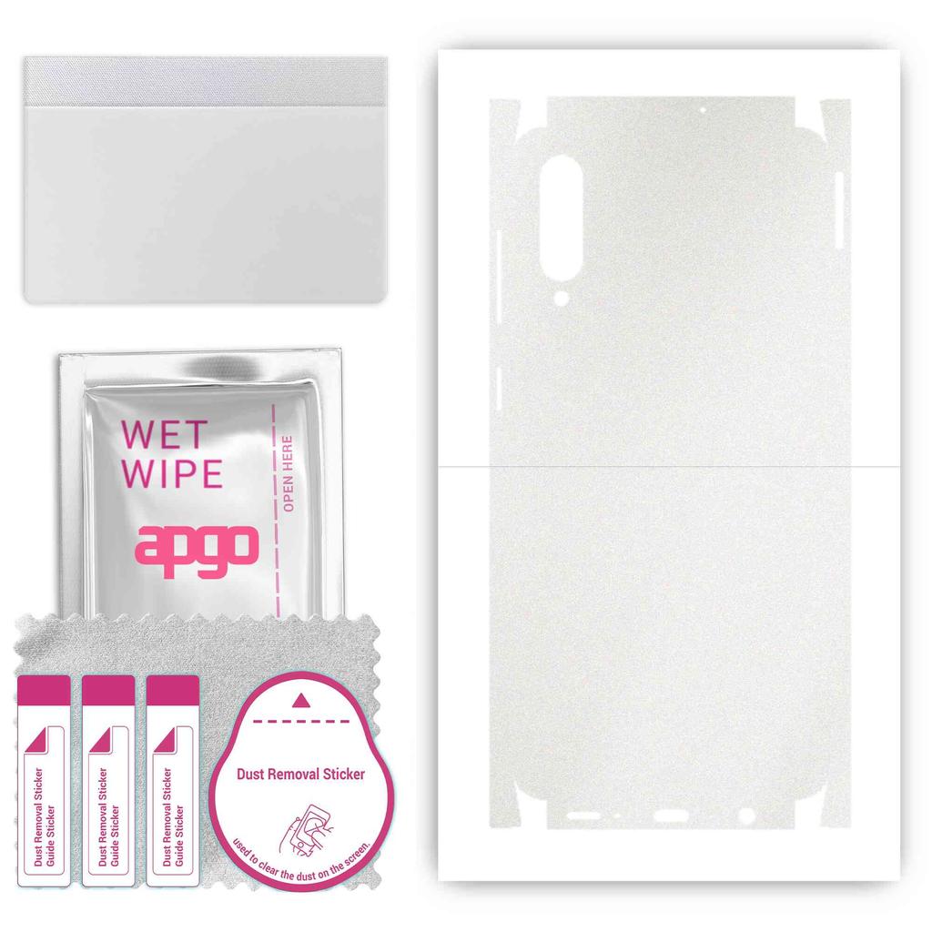 apgo Ochranná samolepka na zadní stranu + boky kompatibilní se Samsung Galaxy A50s, Fólie s plným pokrytím, Fólie, Vinyl - Vzor Matný Průhledný