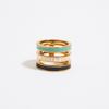 BIMBA Y LOLA [24SS] Multicolor Enamel Logo 3-Band Ring B245AIR009TQD
